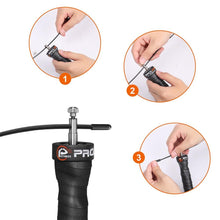 将图片加载到图库查看器,Unisex Jump Rope Speed Weighted Jump Ropes Adjustable Wire Skipping Rope Cable Ball Bearings Regular Rope With Extra Speed Cable Ball Bearings Anti-Slip Handle For Double Unders Outdoor Workout