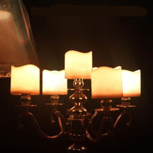 Load image into Gallery viewer, 12/24Pcs Creative LED Candle Flameless LED Tea Lights with Remote Battery Operated Flickering Tea lights Candles with Timer Tea Lights Realistic Fake Candles Battery Powered Flameless Tea Light Lamp For Home Wedding Party Decoration Supplies