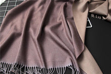 Load image into Gallery viewer, Fashion Winter Solid Soft Scarf Cashmere Lightweight Scarves Shawls Cashmere Escharpe Scarfs Lightweight Shawls Hijabs Shawls Escharpe Elegant Wrap Blanket Bandana Tassel For Lady