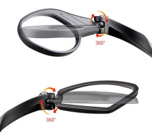 Load image into Gallery viewer, Stainless Steel Bicycle Lens Mirror Handlebar Side Safety Rear View Mirror Road Bike Cycling Rearview Mirrors Blast-Resistant Adjustable Bike Rearview Mirror With Large Lens Bicycle Mirrors For Handlebars