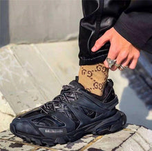 将图片加载到图库查看器,Black Womens Breathable Sneakers Spring Mesh Sneakers Woman Elegant Casual Sneakers Outdoor Sport Summer Couple Cushion Flats Running Womens Sneakers