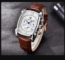 Load image into Gallery viewer, Classic Rectangle Waterproof Case Vintage Design Luxury Watches Leather Strap Business Casual Analog Wrist Watch For Men