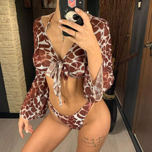 将图片加载到图库查看器,New Bikini Bikini Swimsuit For Women 3 Pieces Set Knot Front Off Shoulder Cover Up with Halter Bikini Sets Bathing Suit Women Swimwear Female Swimsuit Three-pieces Bikini set Halter Bather Bathing Suit Swim Beach Lady
