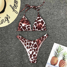 将图片加载到图库查看器,New Bikini Bikini Swimsuit For Women 3 Pieces Set Knot Front Off Shoulder Cover Up with Halter Bikini Sets Bathing Suit Women Swimwear Female Swimsuit Three-pieces Bikini set Halter Bather Bathing Suit Swim Beach Lady