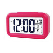 Load image into Gallery viewer, Digital Alarm Clock Voice Alarm Clock Intelligent Smart Timer Creative Students Mute LED Electronic Warning Machinery Gifts Battery Operated LCD Electronic Clock for Bedroom Home Kitchen Office Outdoor