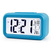 Load image into Gallery viewer, Digital Alarm Clock Voice Alarm Clock Intelligent Smart Timer Creative Students Mute LED Electronic Warning Machinery Gifts Battery Operated LCD Electronic Clock for Bedroom Home Kitchen Office Outdoor