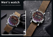 Load image into Gallery viewer, New Military Sport Watches Luxury Brown Leather Strap Quartz Wrist Watch Stylish Roller Watch For Men