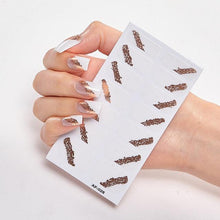 将图片加载到图库查看器,Full Cover Nail Stickers Nail Polish Nail Decoration Nails Sticker Designer Self Adhesive Nail Sticker Creative Nail Art Sticker Sticker Nail Decorations Accessories Metal Curve Stripe Lines Design Letter Nail Sticker Adhesive Decoration Template