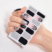 将图片加载到图库查看器,Full Cover Nail Stickers Nail Polish Nail Decoration Nails Sticker Designer Self Adhesive Nail Sticker Creative Nail Art Sticker Sticker Nail Decorations Accessories Metal Curve Stripe Lines Design Letter Nail Sticker Adhesive Decoration Template