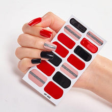 将图片加载到图库查看器,Full Cover Nail Stickers Nail Polish Nail Decoration Nails Sticker Designer Self Adhesive Nail Sticker Creative Nail Art Sticker Sticker Nail Decorations Accessories Metal Curve Stripe Lines Design Letter Nail Sticker Adhesive Decoration Template