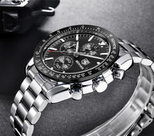 Load image into Gallery viewer, Casual Men's Watches Chronograph Modern Analog Quartz Waterproof Sports Watches Rubber Strap Business Wrist Watches For Men