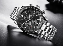 Load image into Gallery viewer, Casual Men's Watches Chronograph Modern Analog Quartz Waterproof Sports Watches Rubber Strap Business Wrist Watches For Men