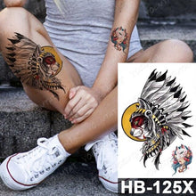 将图片加载到图库查看器,New Big Butterfly Waterproof Temporary Sticker Tattoo Elegant Black Colorful Tattoos Rose For Women Men