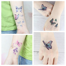 Load image into Gallery viewer, Waterproof Colorful Butterfly Temporary 3D Stickers Body Tattoos Various Styles For Womens