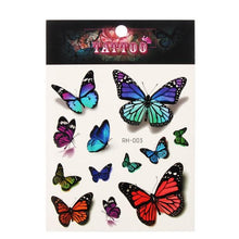 Load image into Gallery viewer, Waterproof Colorful Butterfly Temporary 3D Stickers Body Tattoos Various Styles For Womens