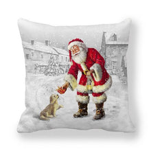 将图片加载到图库查看器,Christmas Pillowcase Holiday Decoration Christmas Santa Pillow Covers Santa Claus Pillow Covers Christmas Sofa Throw Pillow Home Cushion Cover Christmas Snowman Print Pillowcase Letter 45x45CM