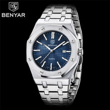 Load image into Gallery viewer, Fashion Stainless Steel Mens Quartz Analog Watch Luminous Waterproof Mens Sports Minimalist Wrist Watch