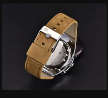 Load image into Gallery viewer, Mens Military Army Watches Analog Chronograph Watch Genuine Leather Strap Sports Casual Waterproof Male Quartz Wristwatch