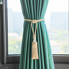 将图片加载到图库查看器,Curtain Tiebacks Tassel Curtain Clips Rope Curtain Tie Backs Holdbacks Decorative Curtain Holder Accessories For Drape Curtain Holdbacks Braided Buckle Home Decorative Window Drapery Ball Tassels Tieback 50cm