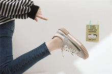 将图片加载到图库查看器,Womens New Spring Fashion Canvas Casual Flats Striped Vulcanize Fashion Style Sneakers Low-Cut Trainers Canvas Flat Sneakers Casual Slip On Canvas Comfortable Design