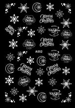 Load image into Gallery viewer, Merry Christmas Nail Art Decals Decoration Self Adhesive Nail Art Stickers Manicure Design White Snow Sticker for Nail Design Xmas Gift Nails Snowflake Nail Art Stickers Decals Christmas Nail 3D Self Adhesive Nail Stickers for Acrylic Nails Snowflake