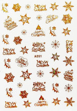 Load image into Gallery viewer, Merry Christmas Nail Art Decals Decoration Self Adhesive Nail Art Stickers Manicure Design White Snow Sticker for Nail Design Xmas Gift Nails Snowflake Nail Art Stickers Decals Christmas Nail 3D Self Adhesive Nail Stickers for Acrylic Nails Snowflake