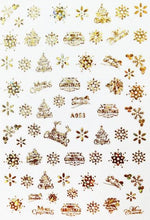 Load image into Gallery viewer, Merry Christmas Nail Art Decals Decoration Self Adhesive Nail Art Stickers Manicure Design White Snow Sticker for Nail Design Xmas Gift Nails Snowflake Nail Art Stickers Decals Christmas Nail 3D Self Adhesive Nail Stickers for Acrylic Nails Snowflake