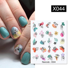 Load image into Gallery viewer, Abstract Lady Face Water Decals Fruit Flower Summer Leopard Alphabet Leaves Nail Stickers Water Black Leaf Sliders Marble Nail Art Stickers Water Transfer Nail Decals Full Wraps Gradient Acrylic Nail Kits for Women Manicure Decoration