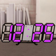 将图片加载到图库查看器,3D Large LED Digital Wall Clock Date Time Celsius Nightlight Display Table Desktop Clocks 3D Digital Alarm Clock Modern Design LED Wall Desk Clocks 12/24H Time /Date/ Temperature Display Nightlight /Brightness Adjustable/ Alarm Clock For Living Room