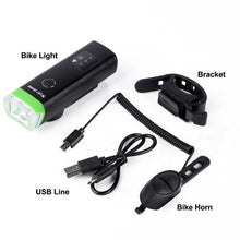 Load image into Gallery viewer, Front Bicycle Light USB Rechargeable LED Bike Light Waterproof Cycling Headlight Climbing Safety Flashlight Lamps Bike Light Super Bright Bicycle Light Easy To Install Fits All Bikes Headlights With Modes