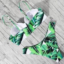 将图片加载到图库查看器,Animal Print Leopard Bikini Push Up Swimsuit Women Bikini Set Bathing Suit Bandeau Beach Wear Swimwear Women Casual Leopard Printed Triangle High Waist Two Piece Bikini Sets