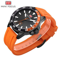 Load image into Gallery viewer, Sport Orange Mens Watch Waterproof Quartz Analog Watches Fashion Silicone Strap Classic Design For Men