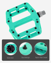 Load image into Gallery viewer, Ultralight Seal Bearings Bicycle Bike Pedals Cycling Nylon Road Pedals Flat Platform Bicycle Parts Accessories Mountain Bike Pedals Ultra Strong Machined Bicycle Flat Alloy Pedals Non-Slip
