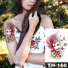 Load image into Gallery viewer, Gladiator Temporary Tattoo Sticker Flower Waterproof Big Modern Womens Mens Body Tattoo Luxury Design