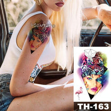 Load image into Gallery viewer, Gladiator Temporary Tattoo Sticker Flower Waterproof Big Modern Womens Mens Body Tattoo Luxury Design