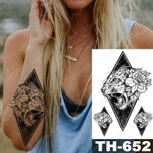 Load image into Gallery viewer, Gladiator Temporary Tattoo Sticker Flower Waterproof Big Modern Womens Mens Body Tattoo Luxury Design