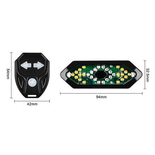 将图片加载到图库查看器,Bike Turn Signals Remote Control Bicycle Direction Indicator LED Rear Light USB Rechargeable Cycling Taillight With Horn Wireless Remote Control Bike Rear Light Back USB Rechargeable Safety Warning Cycling Light Fits On Any Road Bicycle