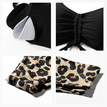 将图片加载到图库查看器,High Waist Bikini Leopard Bikini Women Push Up Swimsuit Women's Leopard Print Swimsuits High Waist Bikini Set 2 Piece Bathing Suits Women Printed Swimwear Tie Dye Summer Swim Beachwear