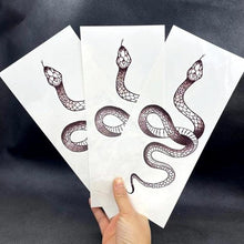 将图片加载到图库查看器,Big Size Black Snake Temporary Tattoo Stickers Body Waist Waterproof Realistic Dark Tattoo For Womens