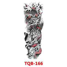 Load image into Gallery viewer, Full Arm Large Size Sleeve Temporary Sticker Dragon Tattoo Waterproof Body Art Realistic 3D Design For Mens