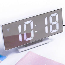 Load image into Gallery viewer, Digital Alarm Clock LED Digital Display Dual Alarm with USB Charger Port 0-100 Dimmer for Seniors Simple Bedside Big Number Alarm Clocks for Bedrooms LED Mirror Electronic Alarm Clocks Large LCD Display Digital Table Clock with Calendar Temperature