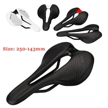 Load image into Gallery viewer, Road Bike Saddles PU Ultralight Breathable Comfortable Seat Cushion Bike Racing Saddle Superflow Road Bike Saddle High Performance And Comfortable Lightweight Sport Road Bike Seat