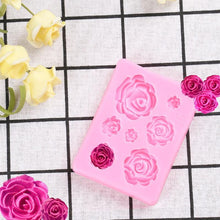 Load image into Gallery viewer, Rose Mold Flower Baking Silicone Cake Decorating Tool Pastry Fondant Sugarcraft Mould Chocolate Biscuits Cookies Kitchen Rose Silicone Fondant Mold Handmade Baking Tools
