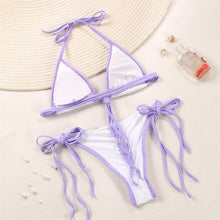 将图片加载到图库查看器,Fashion Swimwear Women Bikini Sets Women Lace Up Two Piece String Bikinis Beach Swimsuit Triangle Bathing Suit Side Tie Swimwear String Swimming Suit For Women Bathing Suit Micro Halter String Triangle Bikini