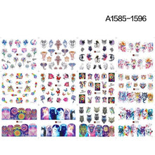 将图片加载到图库查看器,New Geometric Letter Nail Sticker Water Slider Winter Decal Christmas New Year Gift Nail Slider Temporary Tattoos Women Nail Art Stickers Water Transfer Decals Design Nail Art Supplies Manicure Acrylic Nail Foil Stencils Decorations