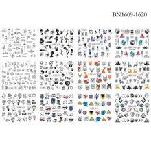 将图片加载到图库查看器,New Geometric Letter Nail Sticker Water Slider Winter Decal Christmas New Year Gift Nail Slider Temporary Tattoos Women Nail Art Stickers Water Transfer Decals Design Nail Art Supplies Manicure Acrylic Nail Foil Stencils Decorations