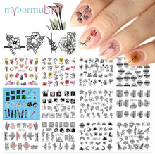 将图片加载到图库查看器,New Geometric Letter Nail Sticker Water Slider Winter Decal Christmas New Year Gift Nail Slider Temporary Tattoos Women Nail Art Stickers Water Transfer Decals Design Nail Art Supplies Manicure Acrylic Nail Foil Stencils Decorations