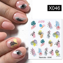 将图片加载到图库查看器,Spring Simple Green Theme Water Decal Sticker Flower Leaf Tree Summer Slider For Manicuring Nail Art Watermarks Art Decoration Manicure Tools Nail Watermark Decals iridescent Decoration Nail Self-Adhesive Decals Nail Stickers Water Transfer Fresh Nail