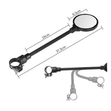 Load image into Gallery viewer, Long Bicycle Rearview Handlebar Round Mirrors For Mountain Road Bike Motorcycle Bendable Hose Adjustable Rearview Mirror Bicycle Rear View Mirrors With Wide Angle Acrylic Convex Safety Rotatable Bicycle Mirror