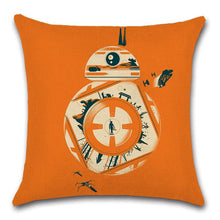 Load image into Gallery viewer, Unique Style Throw Pillow Cover Robot pattern Polyester Linen Cushion cover Decoration For Home House Party Chair Sofa Gift Cute Adorable Cartoon Robot Waving with Robotic Dog Friend Throw Pillow Cover Case Decorative Cushion For Couch Bed